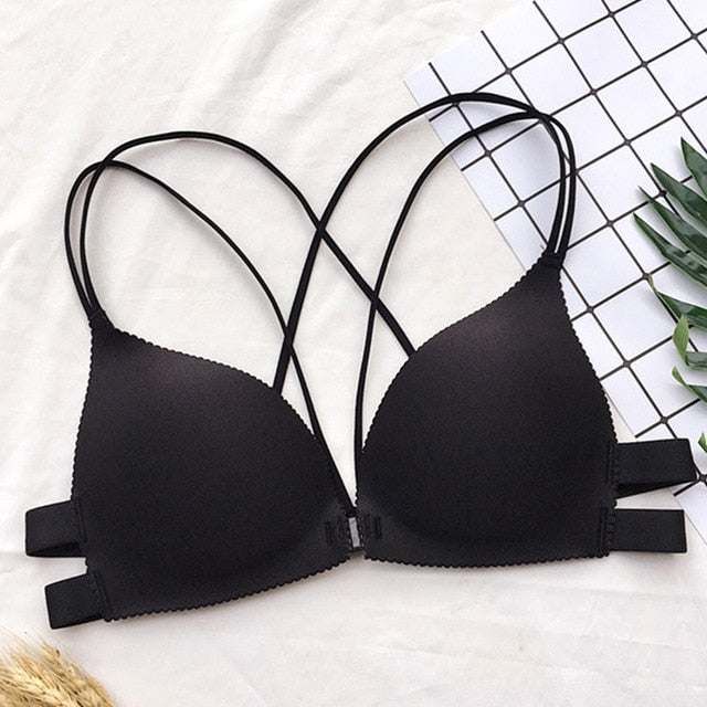 Front Closure Wire Free Fashion Bra
