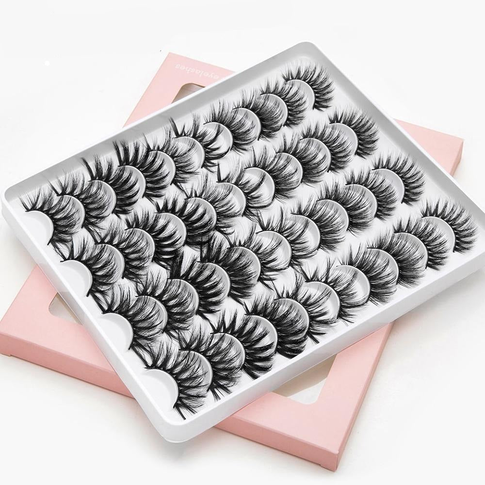 12/20 Pairs 3D Mink Hair False Eyelashes