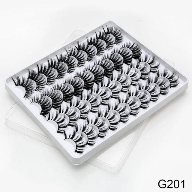 12/20 Pairs 3D Mink Hair False Eyelashes