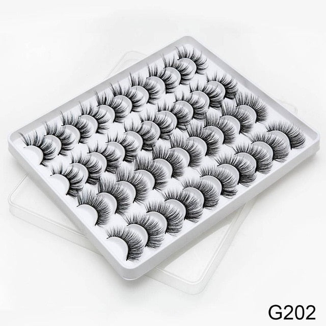 12/20 Pairs 3D Mink Hair False Eyelashes