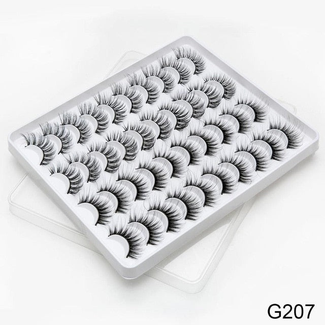 12/20 Pairs 3D Mink Hair False Eyelashes
