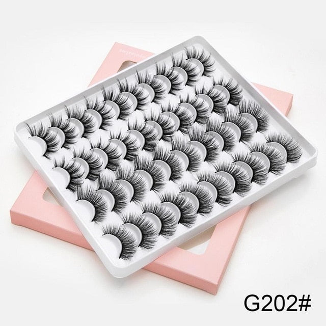12/20 Pairs 3D Mink Hair False Eyelashes