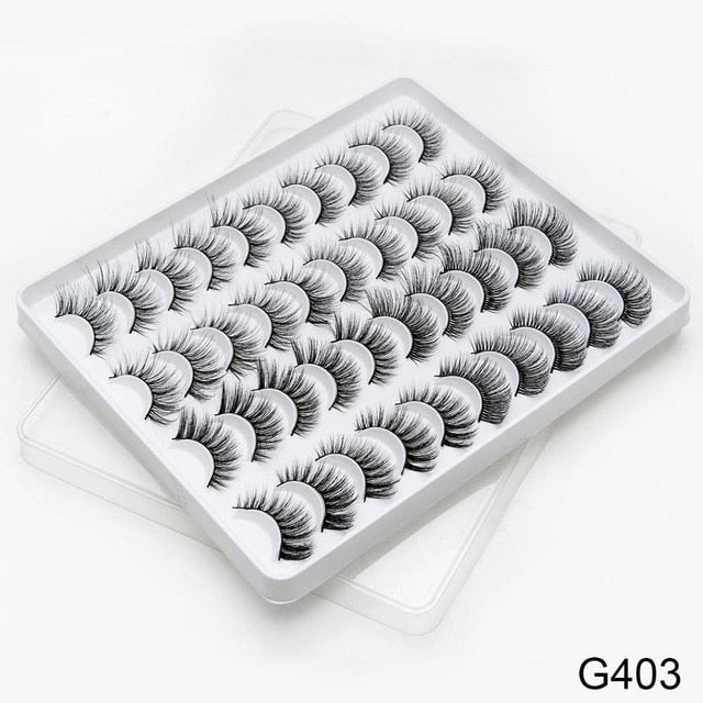 12/20 Pairs 3D Mink Hair False Eyelashes