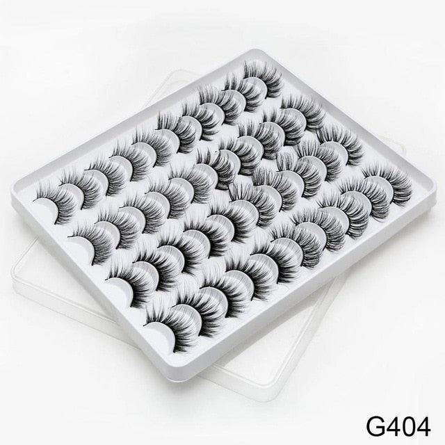 12/20 Pairs 3D Mink Hair False Eyelashes