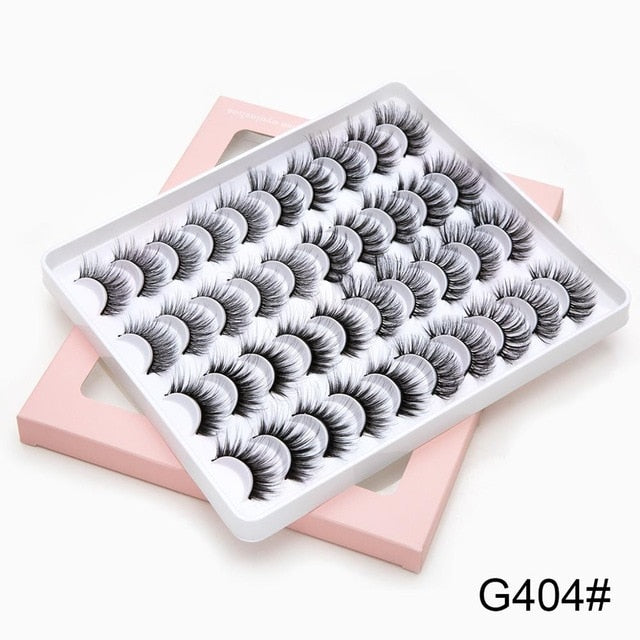 12/20 Pairs 3D Mink Hair False Eyelashes