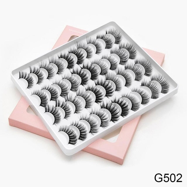 12/20 Pairs 3D Mink Hair False Eyelashes