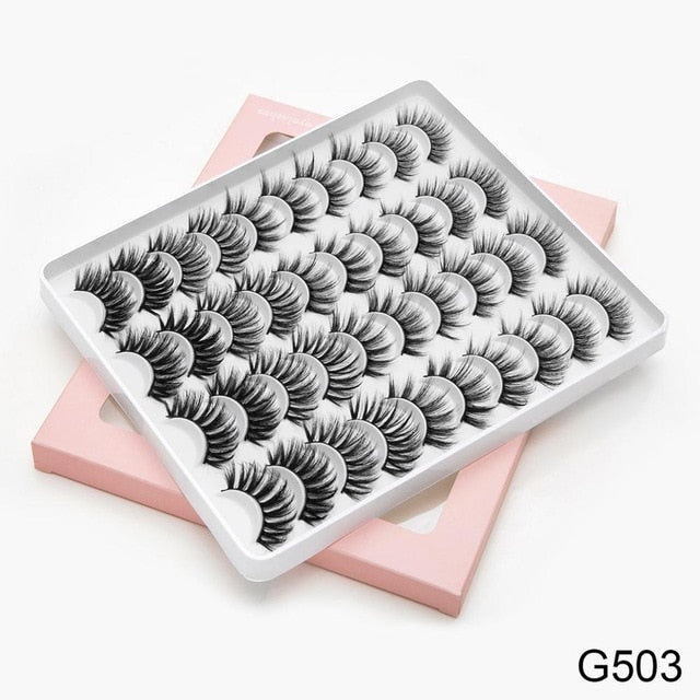 12/20 Pairs 3D Mink Hair False Eyelashes