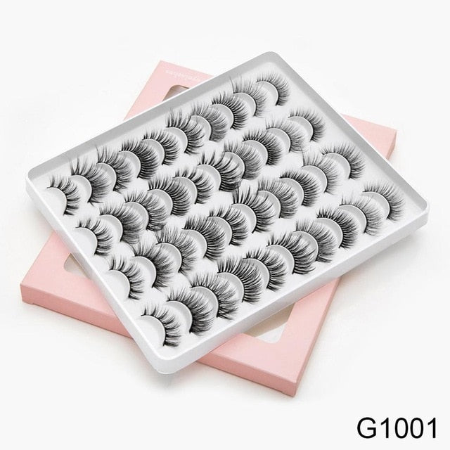 12/20 Pairs 3D Mink Hair False Eyelashes