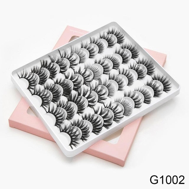 12/20 Pairs 3D Mink Hair False Eyelashes