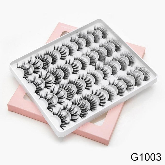 12/20 Pairs 3D Mink Hair False Eyelashes