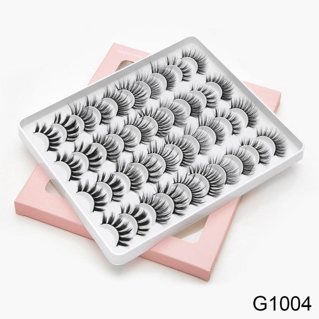 12/20 Pairs 3D Mink Hair False Eyelashes