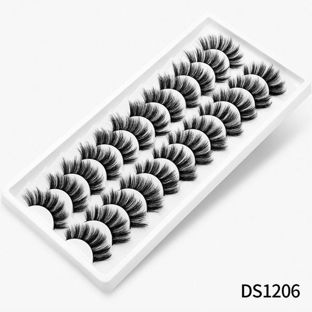 12/20 Pairs 3D Mink Hair False Eyelashes