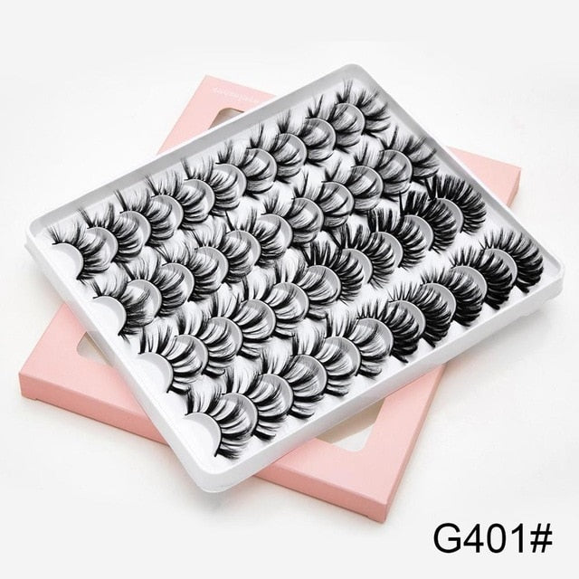 12/20 Pairs 3D Mink Hair False Eyelashes