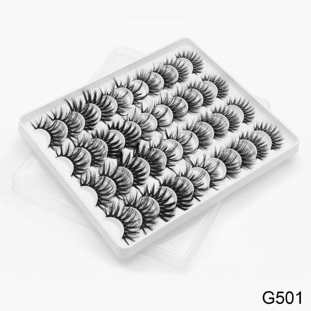 12/20 Pairs 3D Mink Hair False Eyelashes