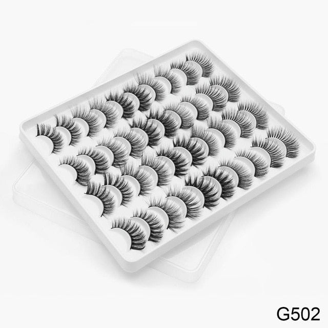 12/20 Pairs 3D Mink Hair False Eyelashes
