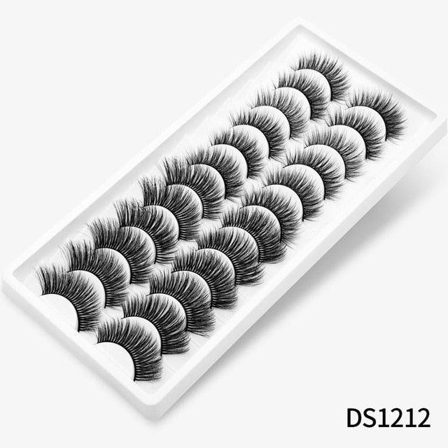 12/20 Pairs 3D Mink Hair False Eyelashes