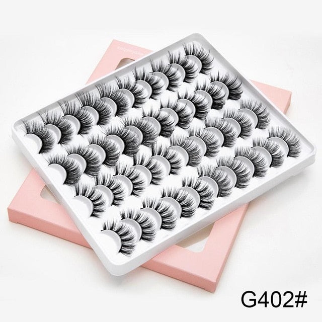 12/20 Pairs 3D Mink Hair False Eyelashes