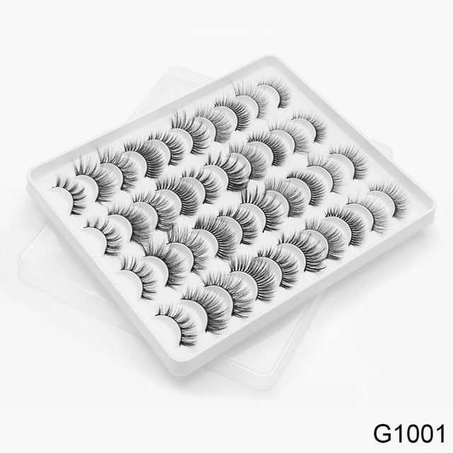 12/20 Pairs 3D Mink Hair False Eyelashes