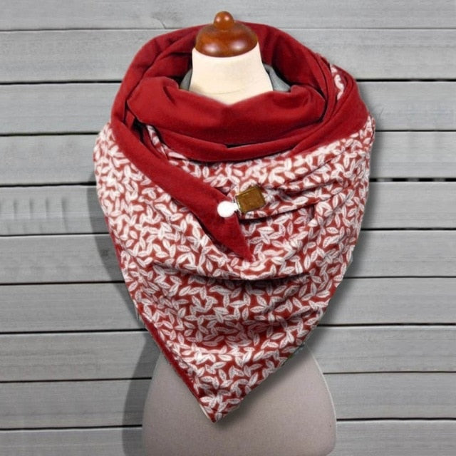 Floral Print Ethnic Scarf Women