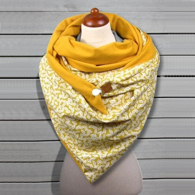Floral Print Ethnic Scarf Women