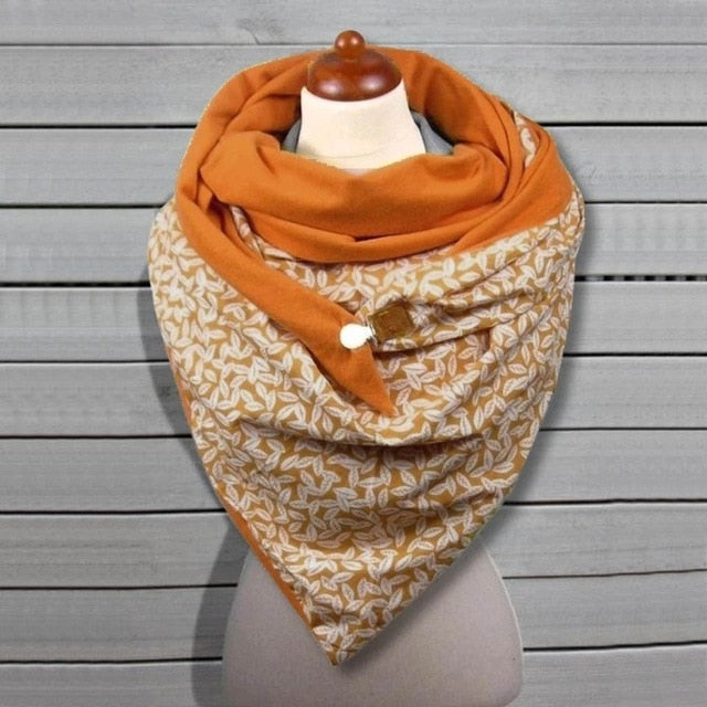 Floral Print Ethnic Scarf Women