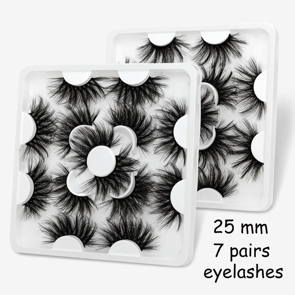 7 Pairs 3D Mink lashes 25mm False