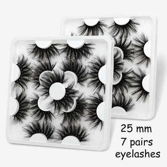 7 Pairs 3D Mink lashes 25mm False