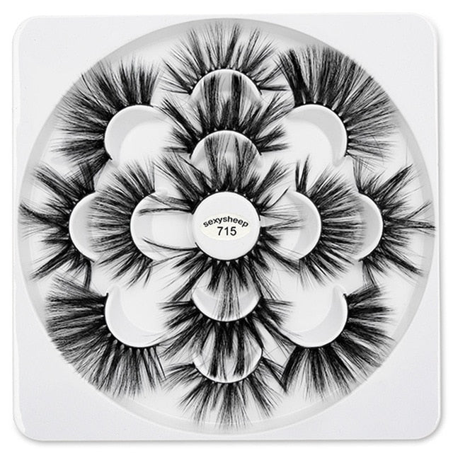 7 Pairs 3D Mink lashes 25mm False