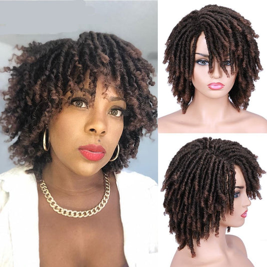 Short Dreadlock Synthetic soft faux Wigs
