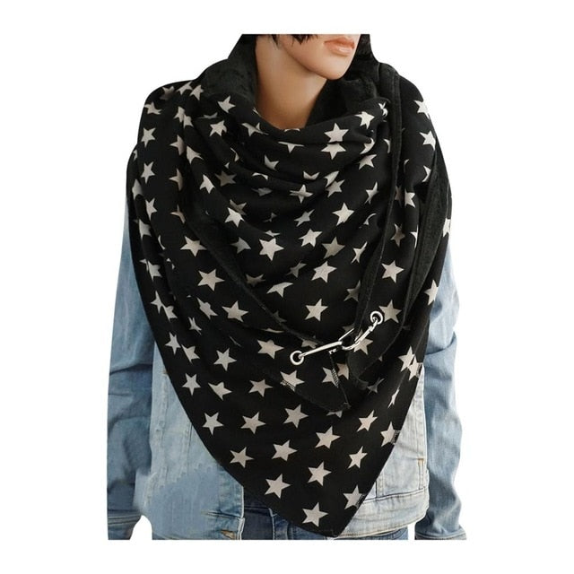 Floral Print Ethnic Scarf Women