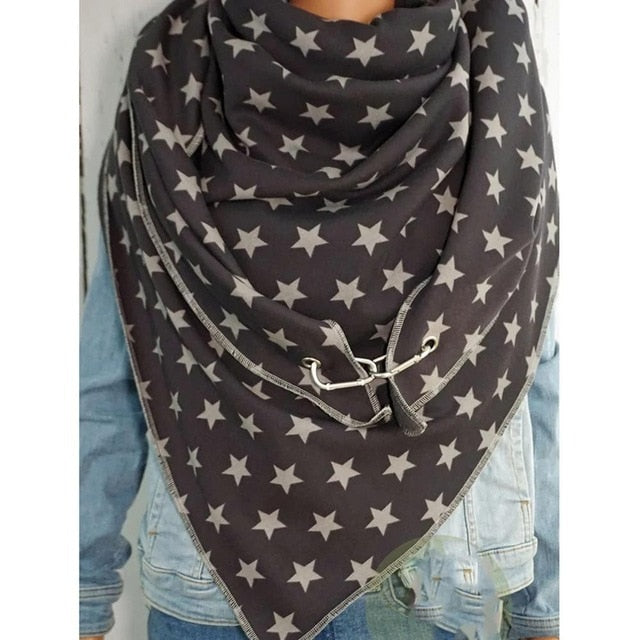 Floral Print Ethnic Scarf Women
