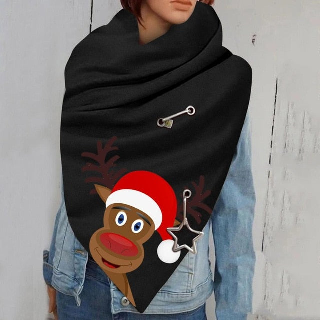 Floral Print Ethnic Scarf Women
