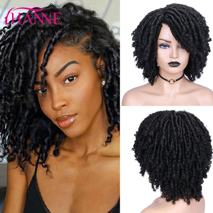 Short Dreadlock Synthetic soft faux Wigs