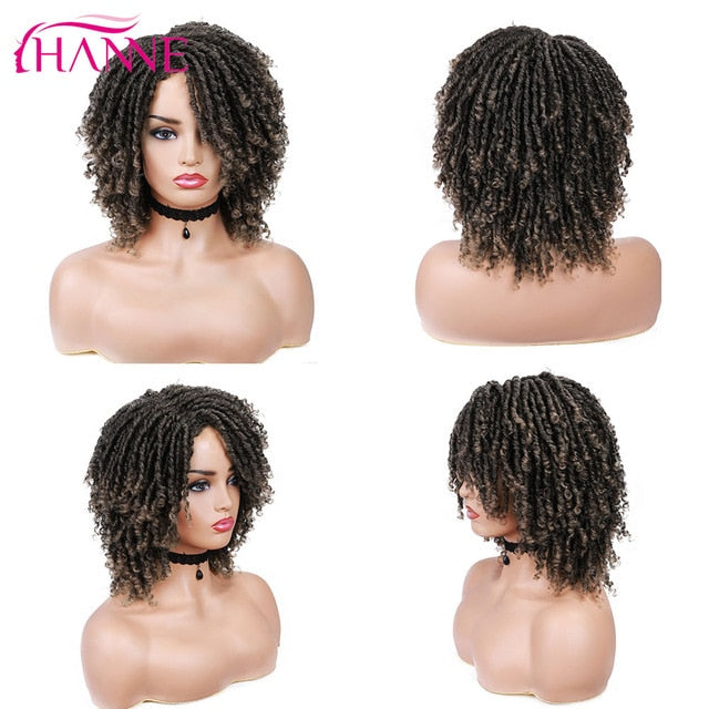 Short Dreadlock Synthetic soft faux Wigs