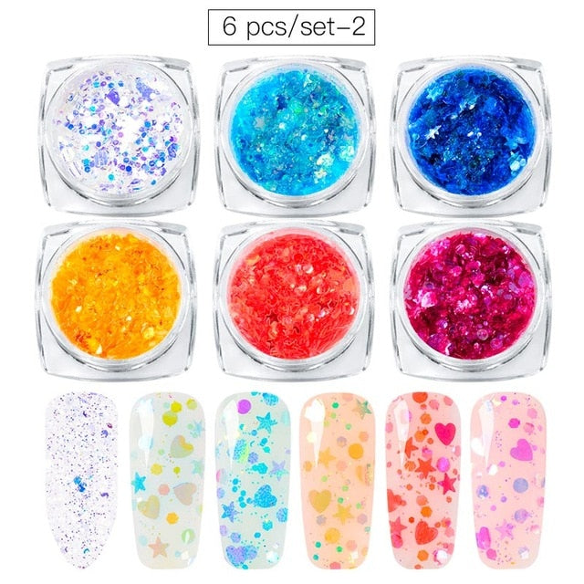 Aluminum Flakes Sequins Nail Glitter Powder