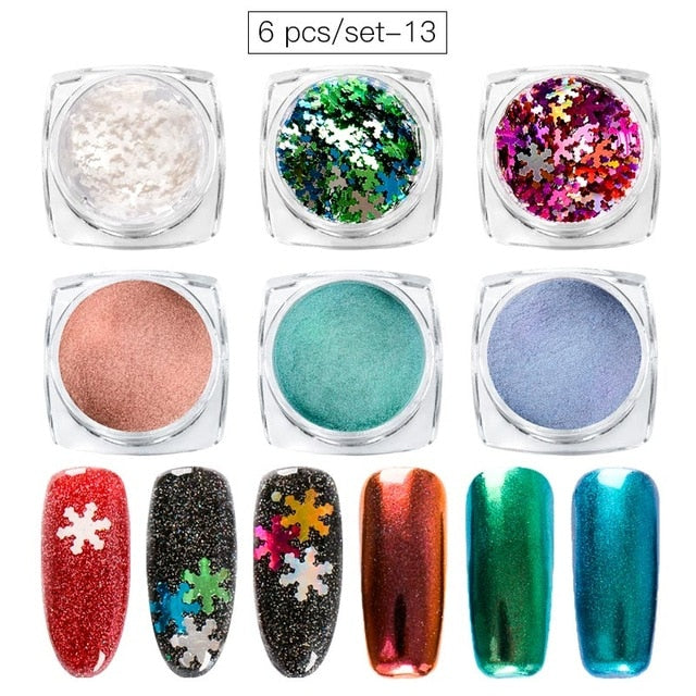 Aluminum Flakes Sequins Nail Glitter Powder