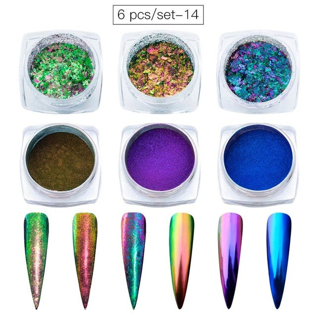 Aluminum Flakes Sequins Nail Glitter Powder