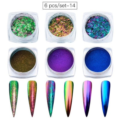 Aluminum Flakes Sequins Nail Glitter Powder