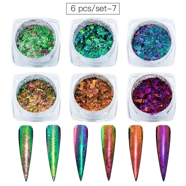 Aluminum Flakes Sequins Nail Glitter Powder