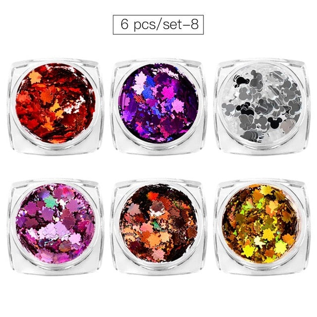 Aluminum Flakes Sequins Nail Glitter Powder