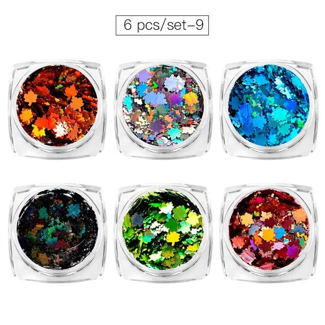 Aluminum Flakes Sequins Nail Glitter Powder