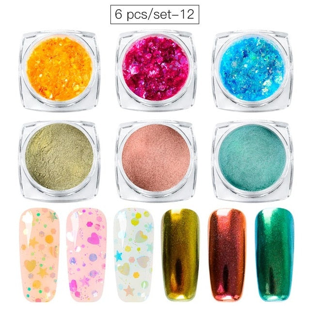 Aluminum Flakes Sequins Nail Glitter Powder