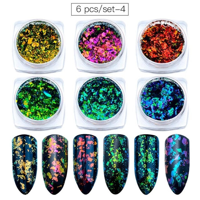 Aluminum Flakes Sequins Nail Glitter Powder