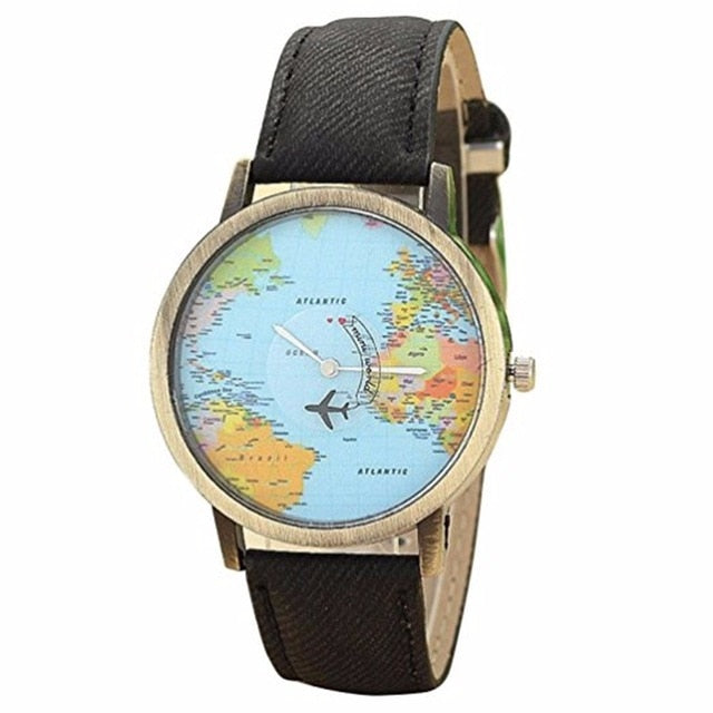 Denim Fabric Global Travel Watches