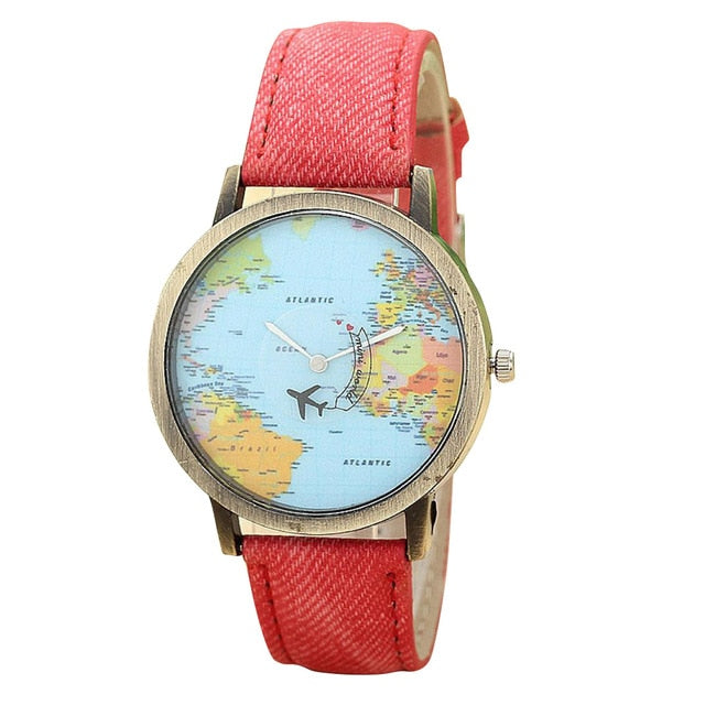Denim Fabric Global Travel Watches