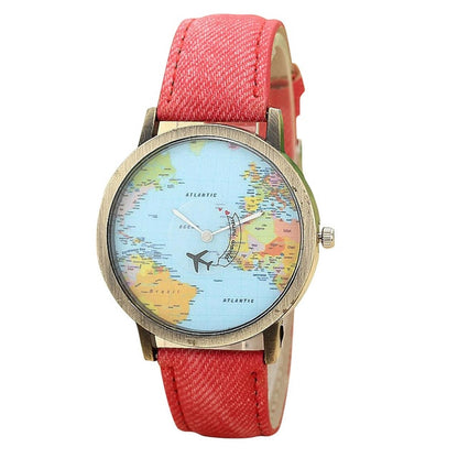 Denim Fabric Global Travel Watches